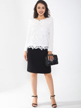 Women's midi skirt is fashionable and stylish, wrinkle free, with elastic pockets for office environment